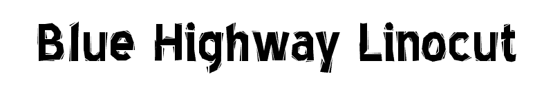 Blue Highway Linocut Font
