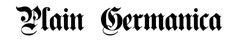 Plain Germanica Font