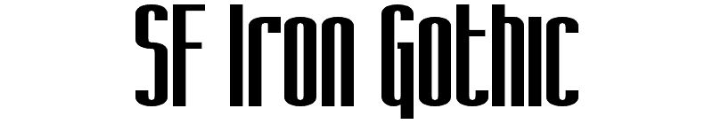 SF Iron Gothic Font