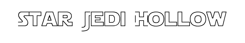 Star Jedi Hollow Font